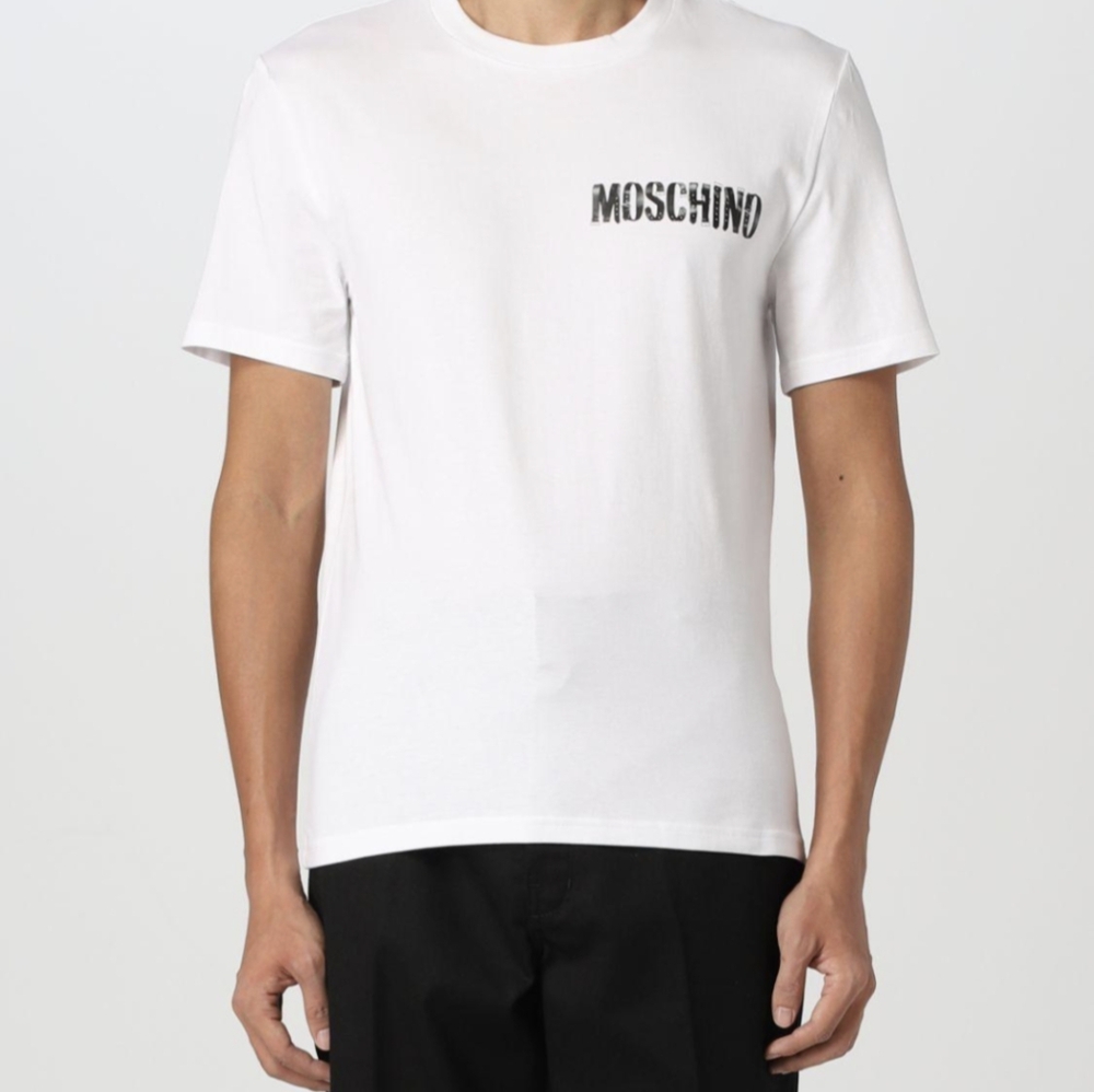 Moschino Logo Printed Crewneck T-Shirt Size IT50 US40